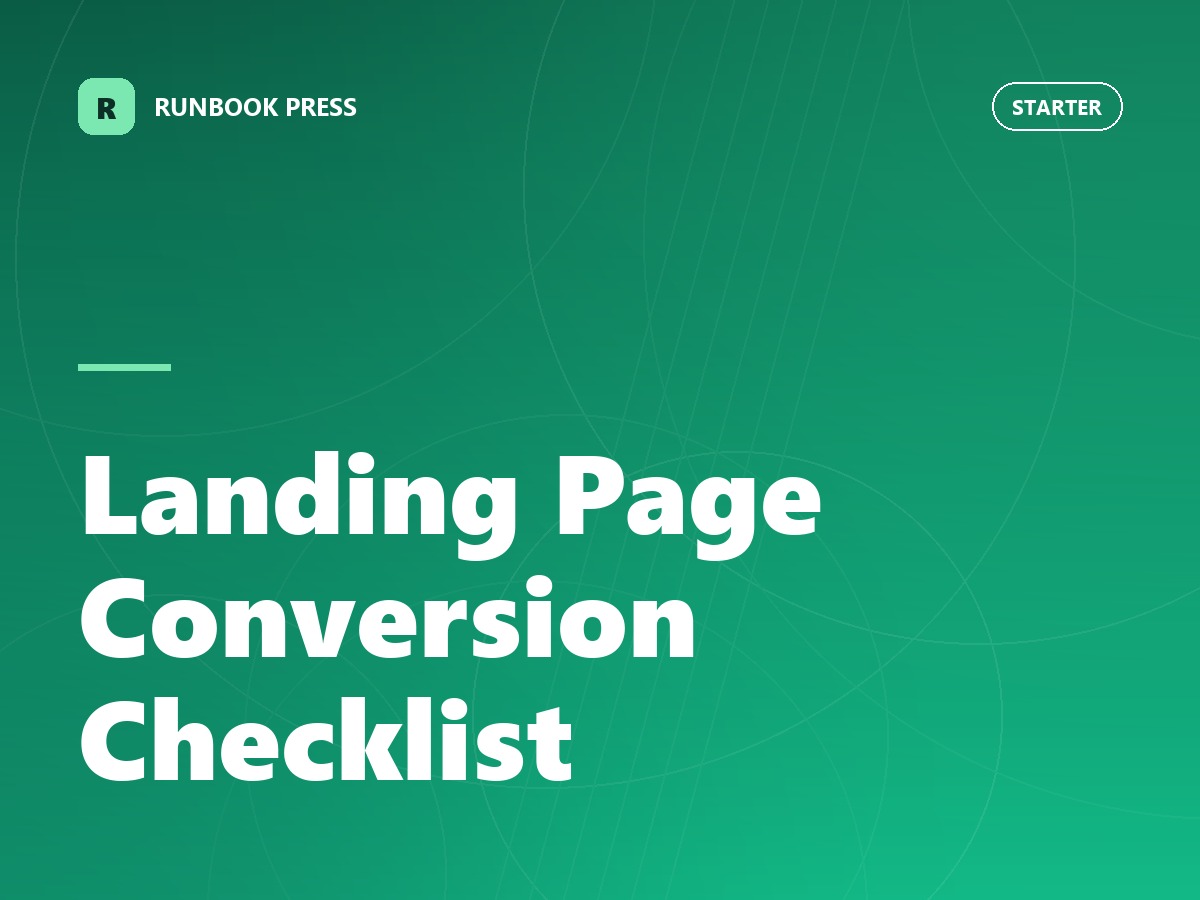 Landing Page Conversion Checklist